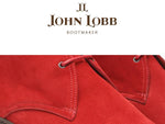John Lobb Turf Suede Ankle Boots Red