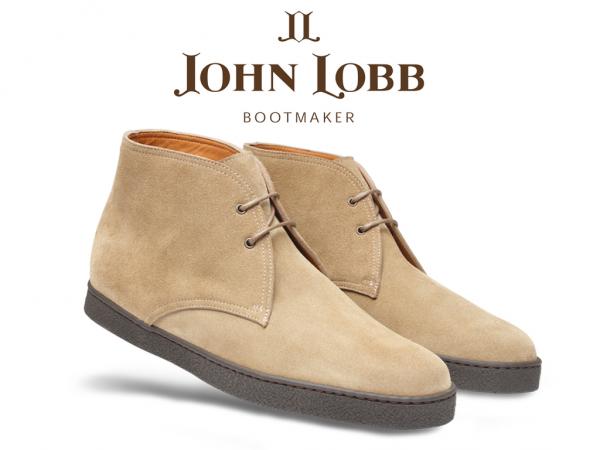 John Lobb Turf Suede Ankle Boots Sand