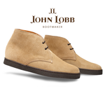John Lobb Turf Suede Ankle Boots Sand