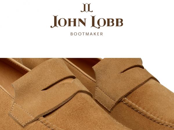 John Lobb Turvey Suede Penny Loafers Cashew