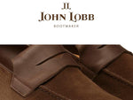 John Lobb Turvey Suede Penny Loafers Tobacco