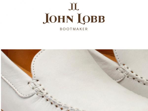 John Lobb Velveteen Nubuck Driving Loafers Chalk