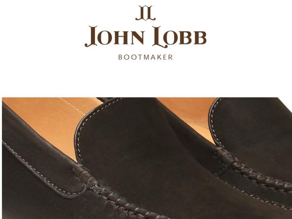 John Lobb Velveteen Nubuck Driving Loafers Ebony