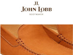 John Lobb Velveteen Nubuck Driving Loafers Sand