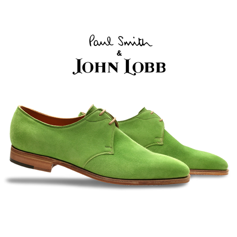 John Lobb Willoughy Suede Derby Shoes Lime Green