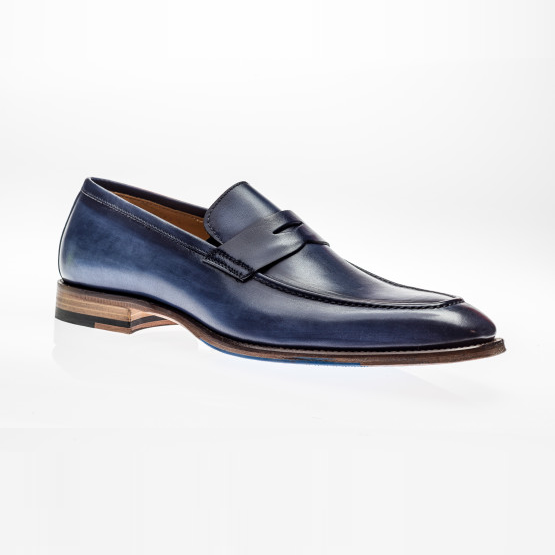 Jose Real Amberes Penny Loafers Deep Blue
