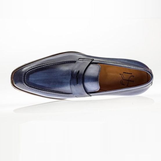 Jose Real Amberes Penny Loafers Deep Blue
