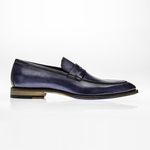 Jose Real Amberes Penny Loafers Deep Blue