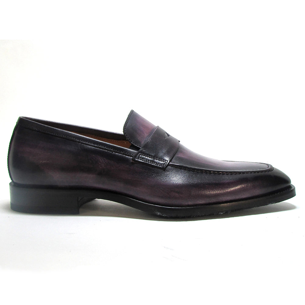 Jose Real Amberes Penny Loafers Melanzana