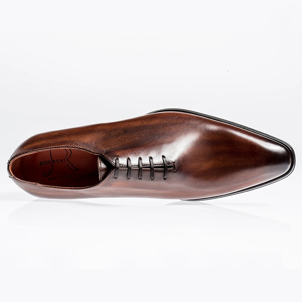 Jose Real Basoto Wholecut Oxfords Slavato Cuoio