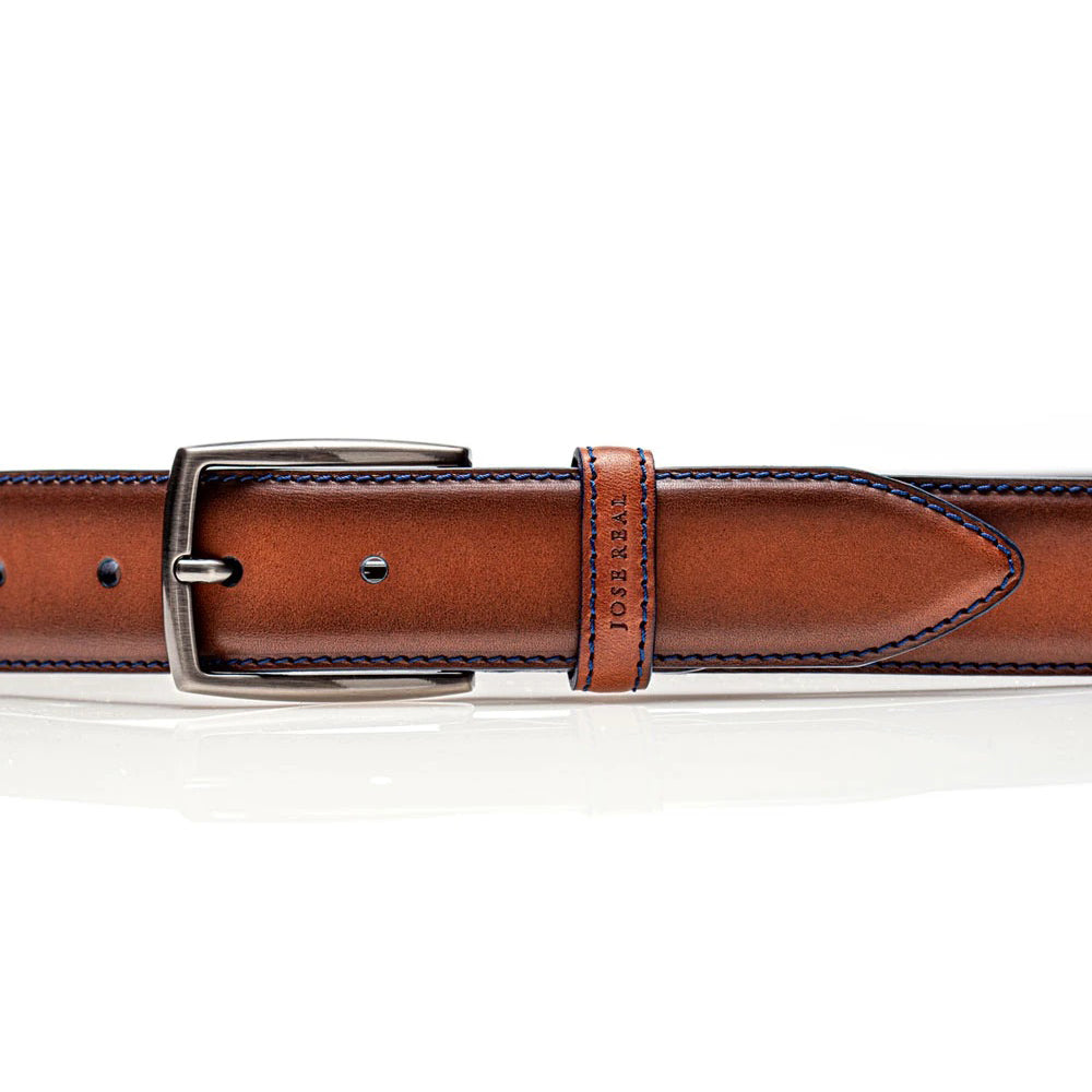Jose Real Belt Brown Blue