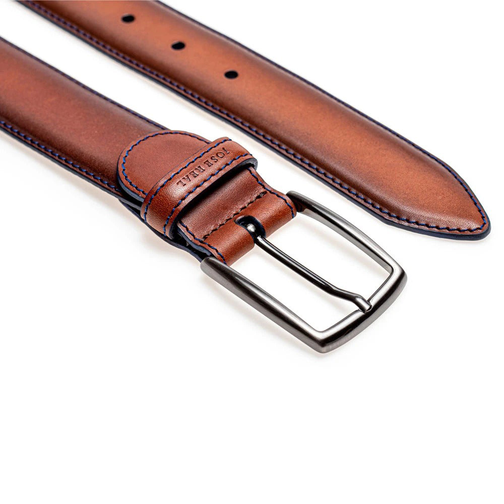 Jose Real Belt Brown Blue