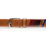 Jose Real Belt Brown Red Blue