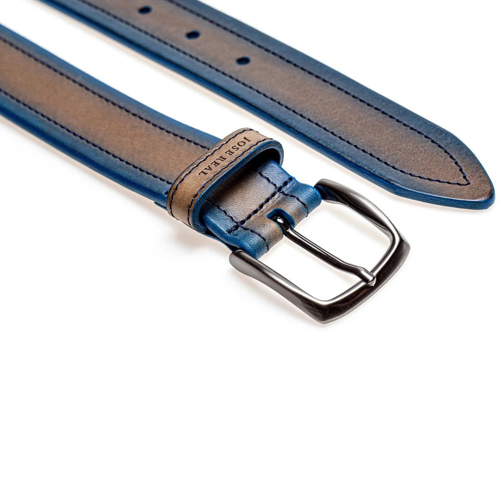 Jose Real Belt Grey Blue