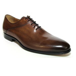 Jose Real Berlina Hand Antiqued Plain Toe Oxfords Brown
