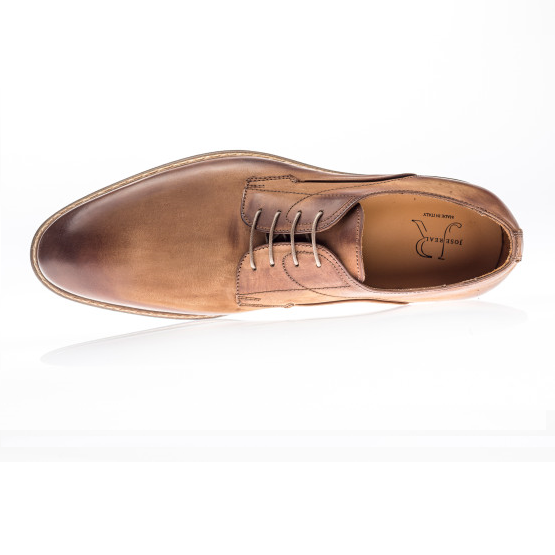Jose Real Berlina Nubuck Derby Shoes Cuoio