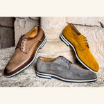 Jose Real Berlina Plain Toe Derby Nubuck Cuoio