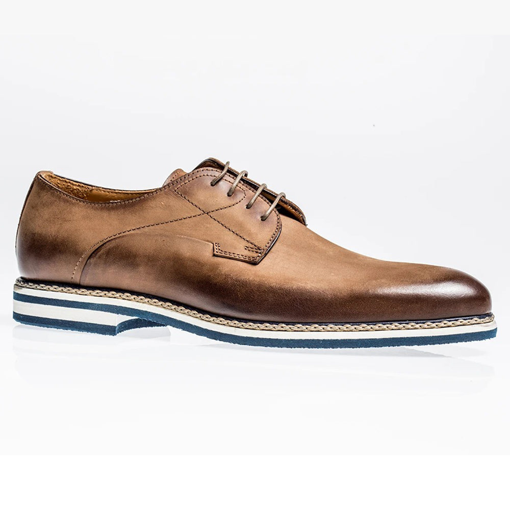 Jose Real Berlina Plain Toe Derby Nubuck Cuoio