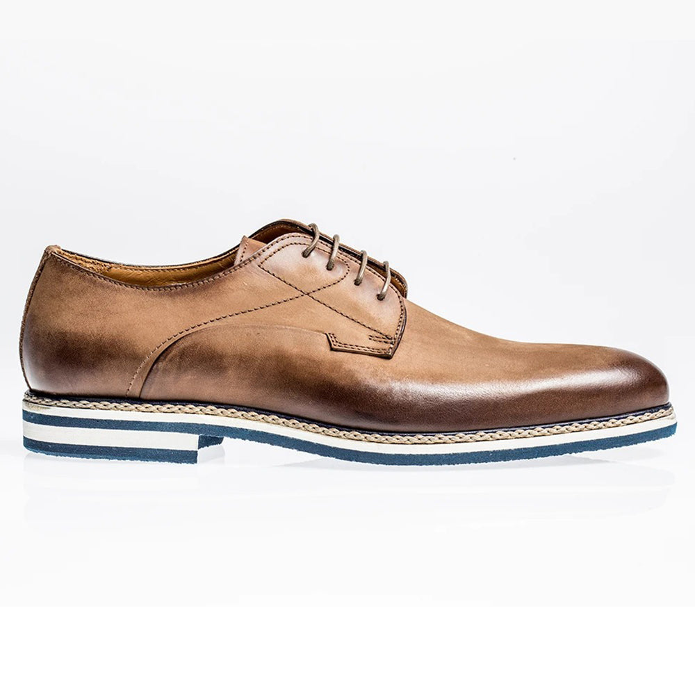 Jose Real Berlina Plain Toe Derby Nubuck Cuoio