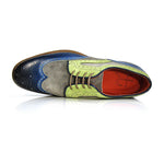 Jose Real Forte Pavone Velour Cemento Shoes Blue / Grey