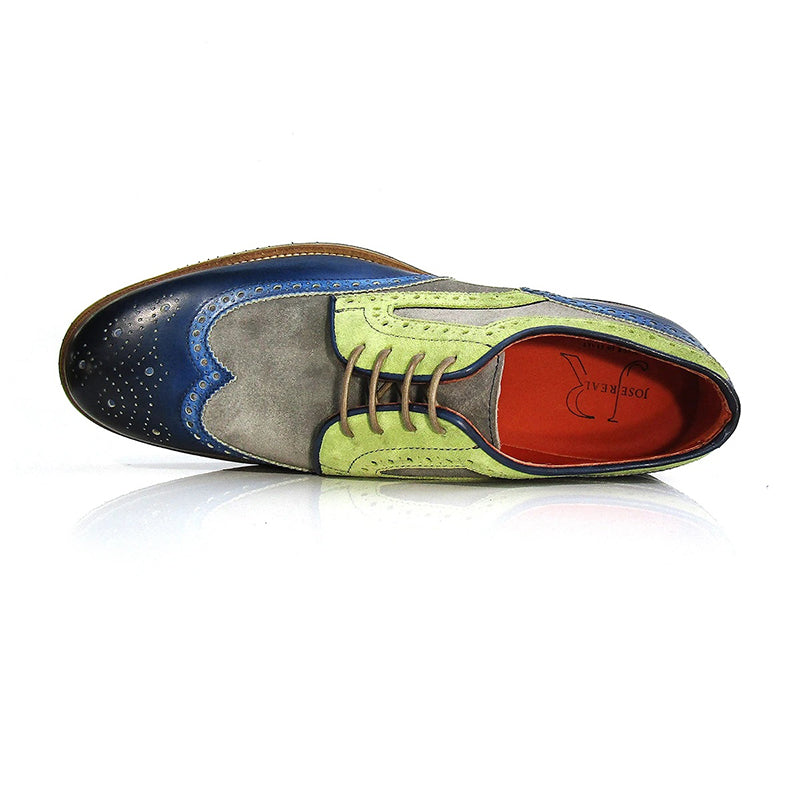 Jose Real Forte Pavone Velour Cemento Shoes Blue / Grey