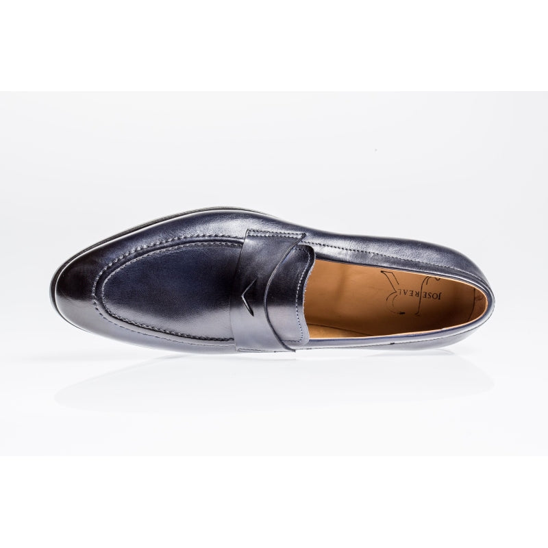 Jose Real M208 Penny Loafers Deep Blue