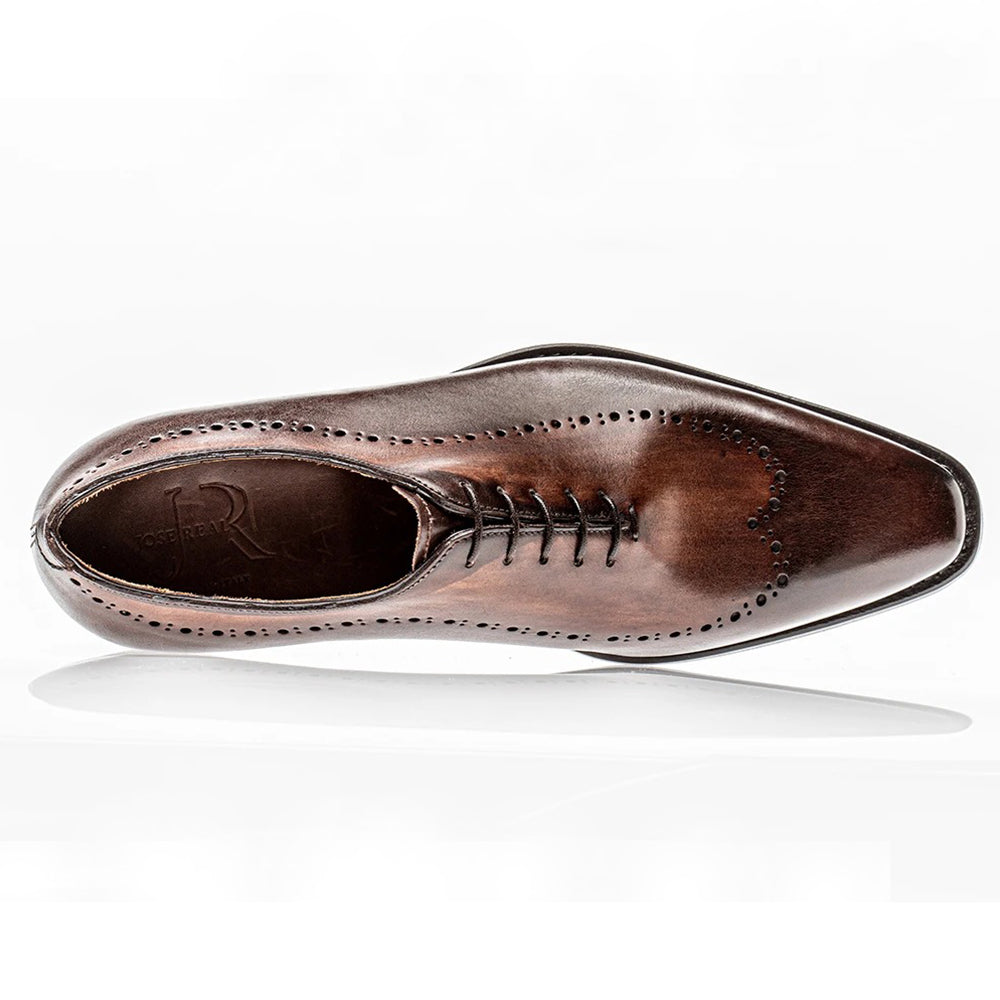 Jose Real Mastrich Calfskin Oxford Slavato Marrone