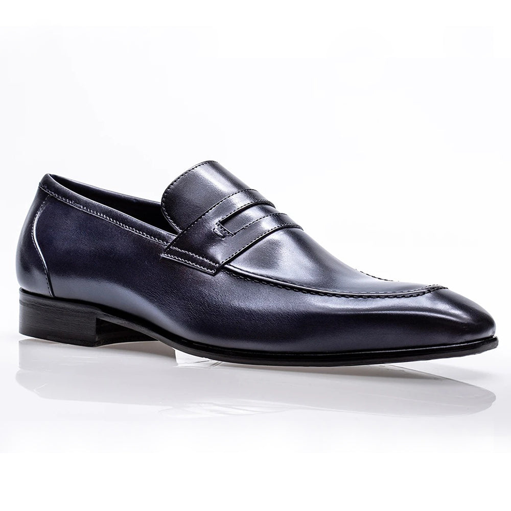 Jose Real Mastrich Penny Loafers Marino Blue