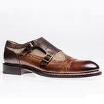 Jose Real Nordve Double Monk Shoes Brown