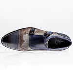 Jose Real Nordve Double Monk Shoes Grey / Blue