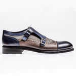 Jose Real Nordve Double Monk Shoes Grey / Blue