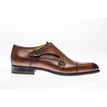 Jose Real T617 Monk Strap Shoes Cognac