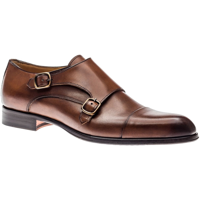 Jose Real T617 Monk Strap Shoes Cognac