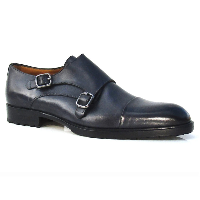Jose Real Teatriz Double Monk Shoes Black