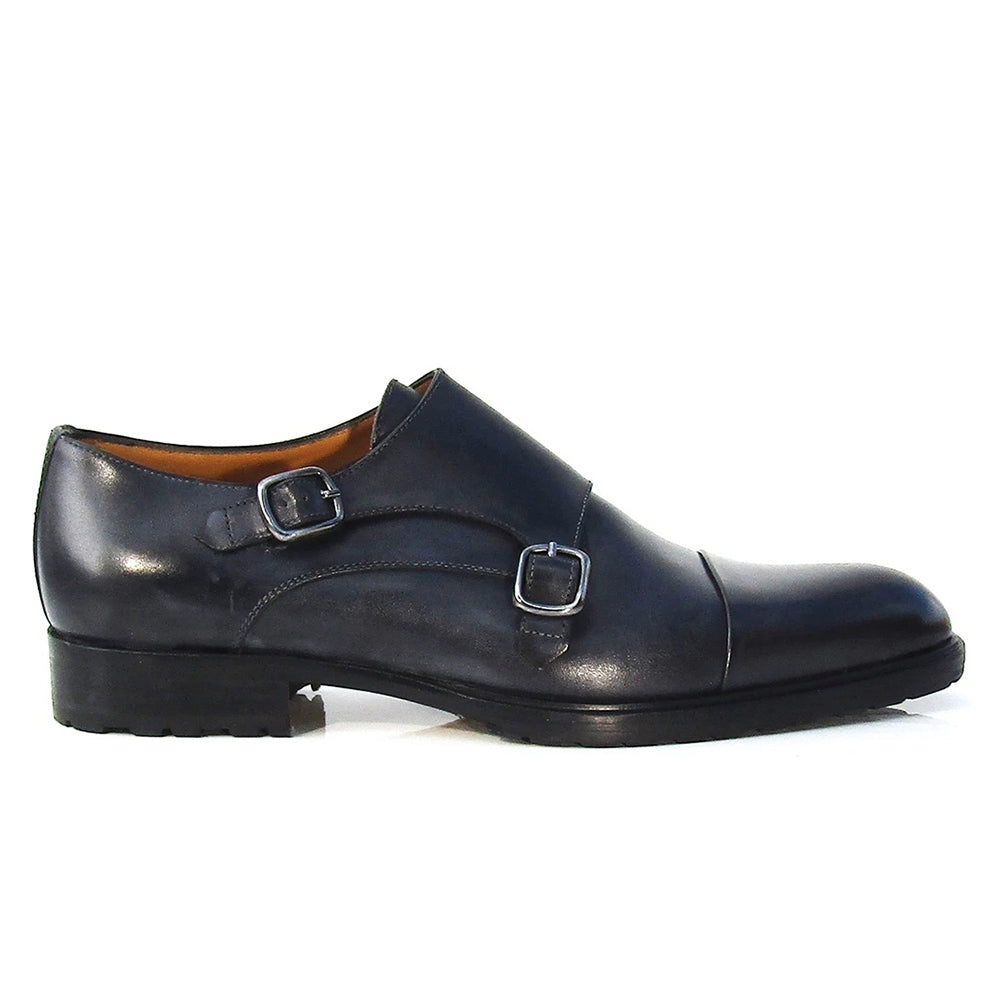 Jose Real Teatriz Double Monk Shoes Black