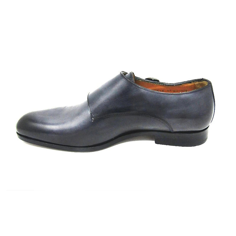 Jose Real Teatriz Plain Double Monk Shoes Crust Antracite
