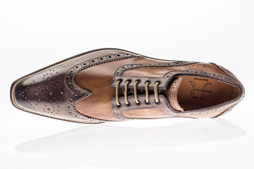 Jose Real Veloce Wingtip Shoes Cafe Cuoio