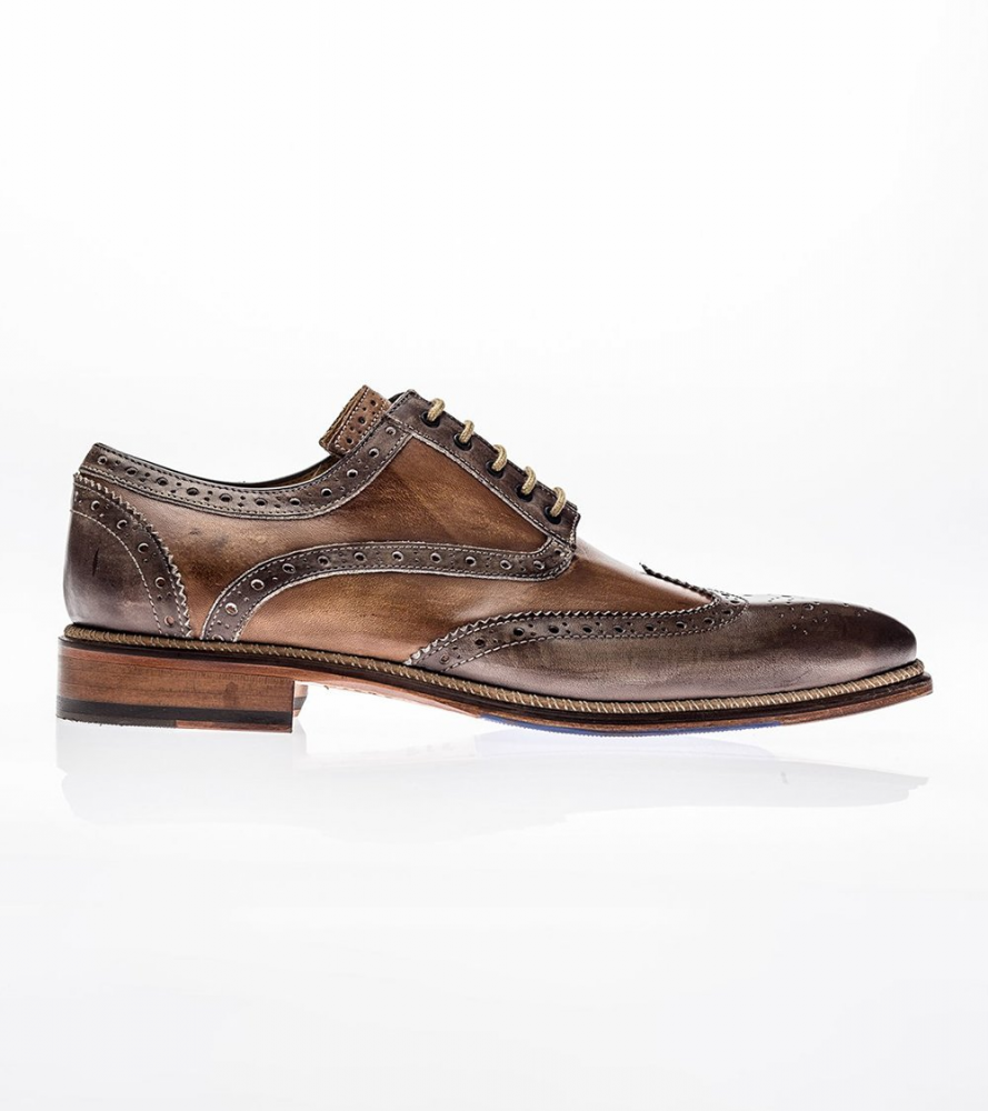 Jose Real Veloce Wingtip Shoes Café Cuoio
