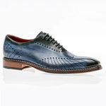 Jose Real Veloce Calfskin Oxford Slavato Blue Verdone