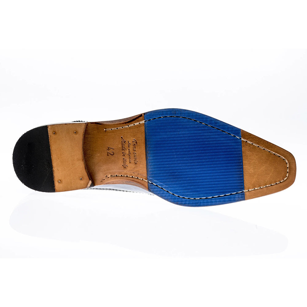 Jose Real Veloce Calfskin Oxford Slavato Blue Verdone