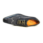 Jose Real Veloce Nubuck Wingtip Shoes Antracite Black
