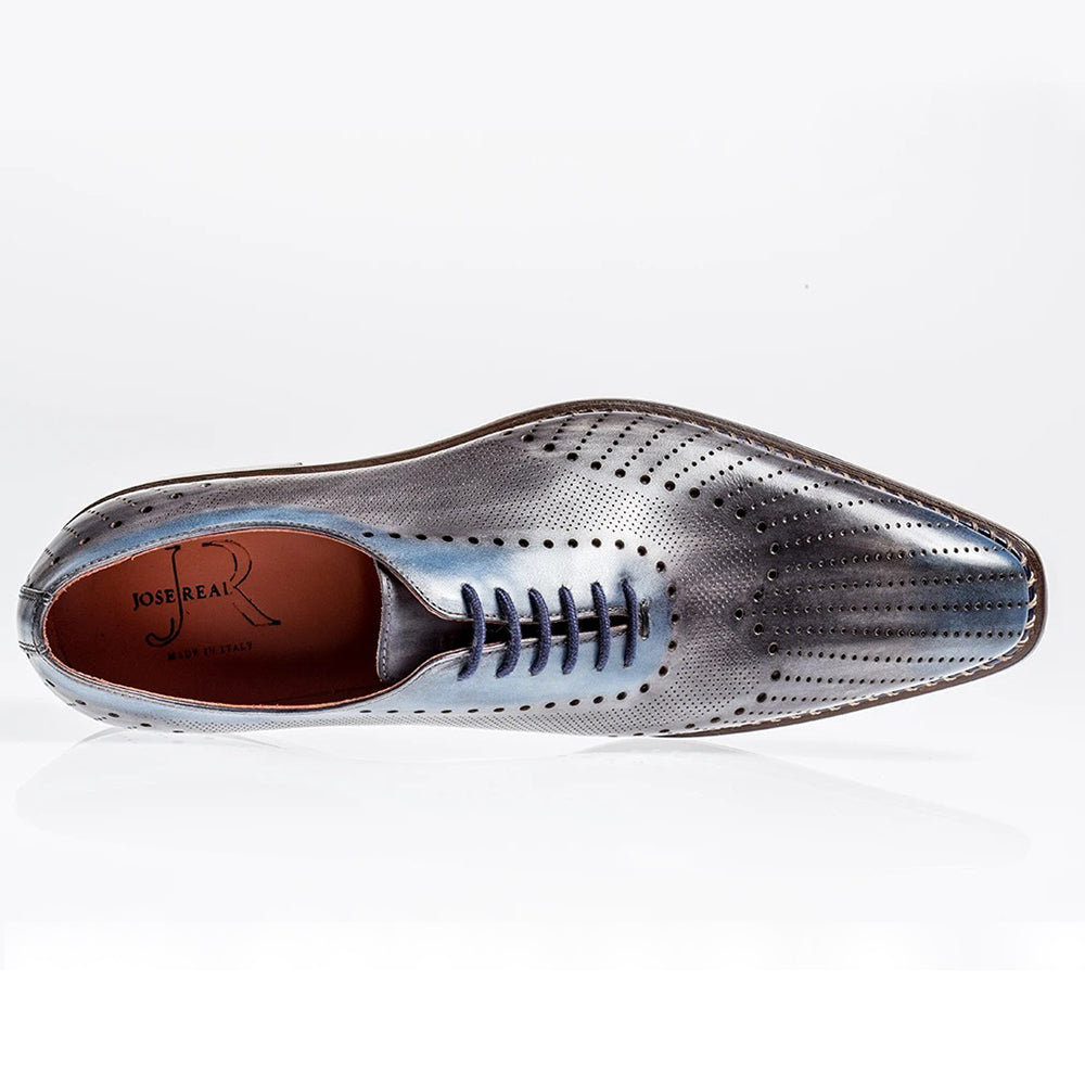 Jose Real Oxfords Antracite Celeste