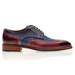Jose Real Veloce Wingtip Derby Bordo Blue Antracite