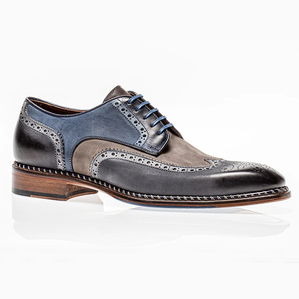 Jose Real Veloce Wingtip Derby Shoes Nabuck Antracite