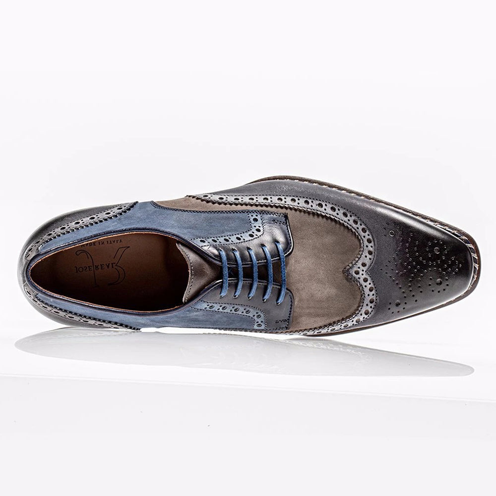 Jose Real Veloce Wingtip Derby Shoes Nabuck Antracite