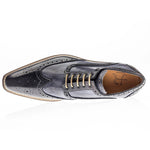 Jose Real Veloce Wingtip Shoes Black Antracite