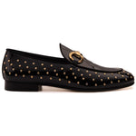 Vinci Leather The Jupiter Spike Leather Bit Loafer Limited Edition Black (D-7051 )