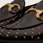 Vinci Leather The Jupiter Spike Leather Bit Loafer Limited Edition Black (D-7051 )