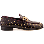 Vinci Leather The Jupiter Spike Leather Bit Loafer Limited Edition Burgundy (D-7051 )