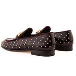Vinci Leather The Jupiter Spike Leather Bit Loafer Limited Edition Burgundy (D-7051 )